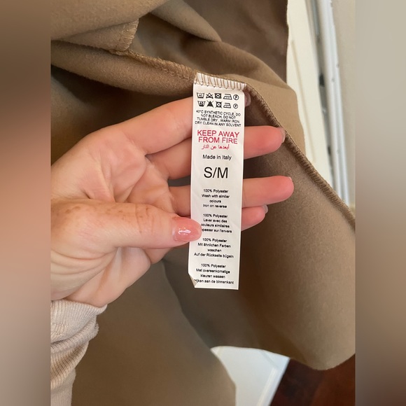 NWT belted waterfall coat, camel color, size S/M - Picture 7 of 9